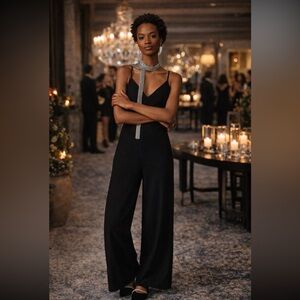 ANTHROPOLOGIE NWT Hutch Sweetheart Wide-Leg Jumpsuit Size S.